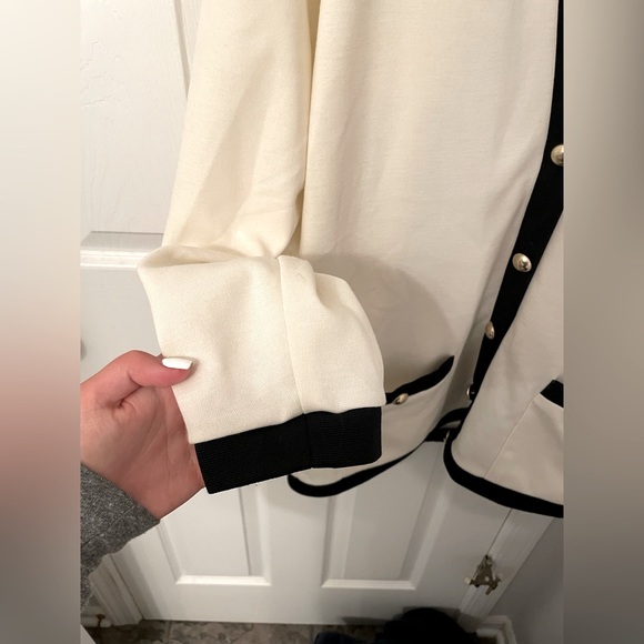 VINTAGE ALFRED DUNNER BUTTON DOWN LIGHT BLAZER / CARDIGAN - Picture 2 of 6